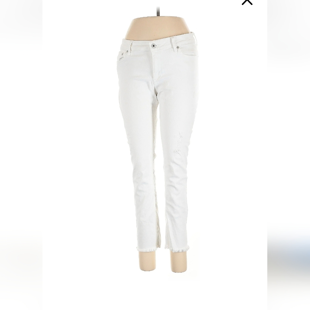 Lucky Brand White Straight Leg Jeans